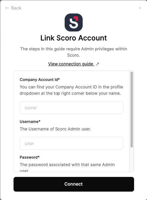 Integration connections