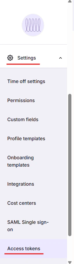 Navigate to Access Tokens