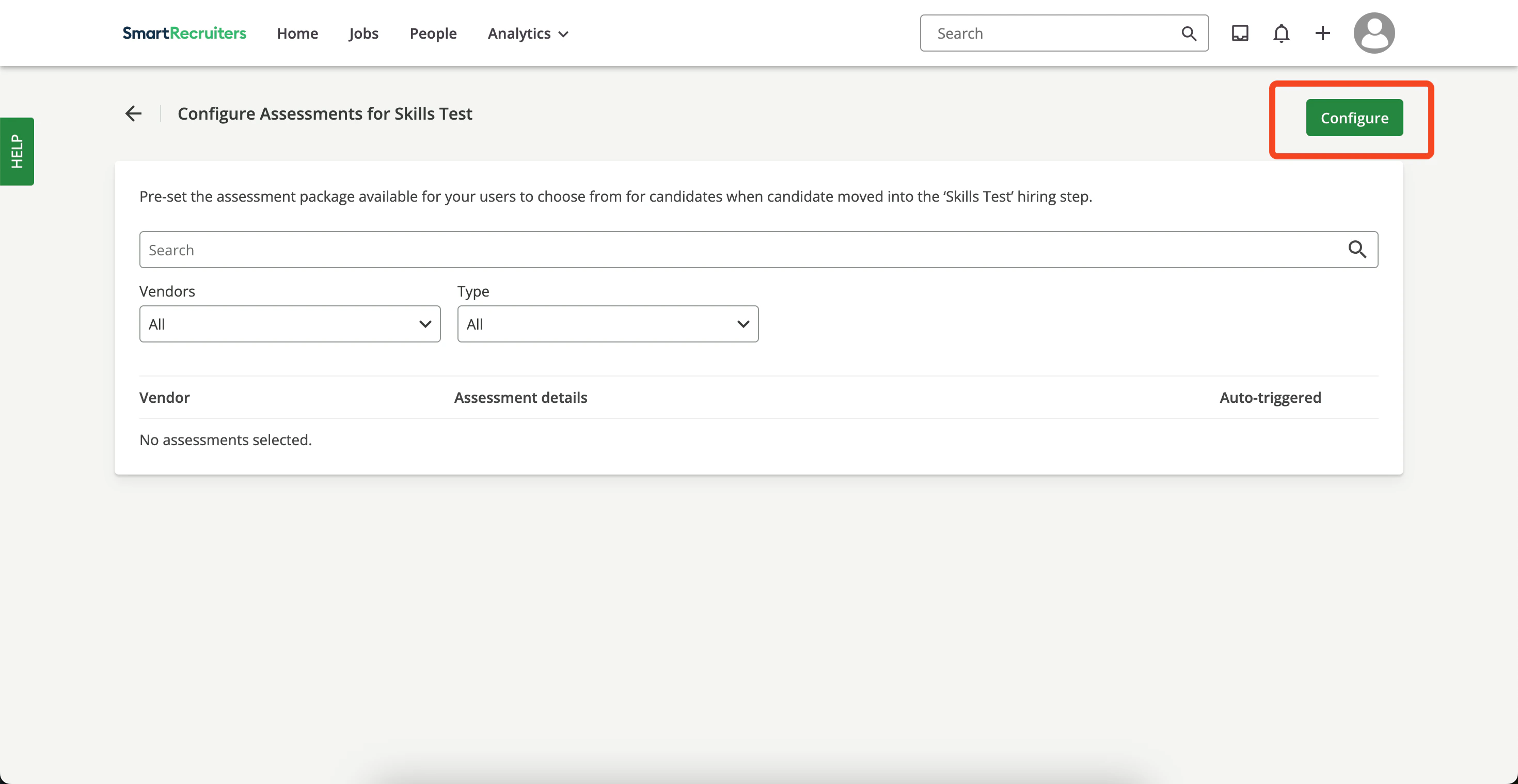 Configure Assessment