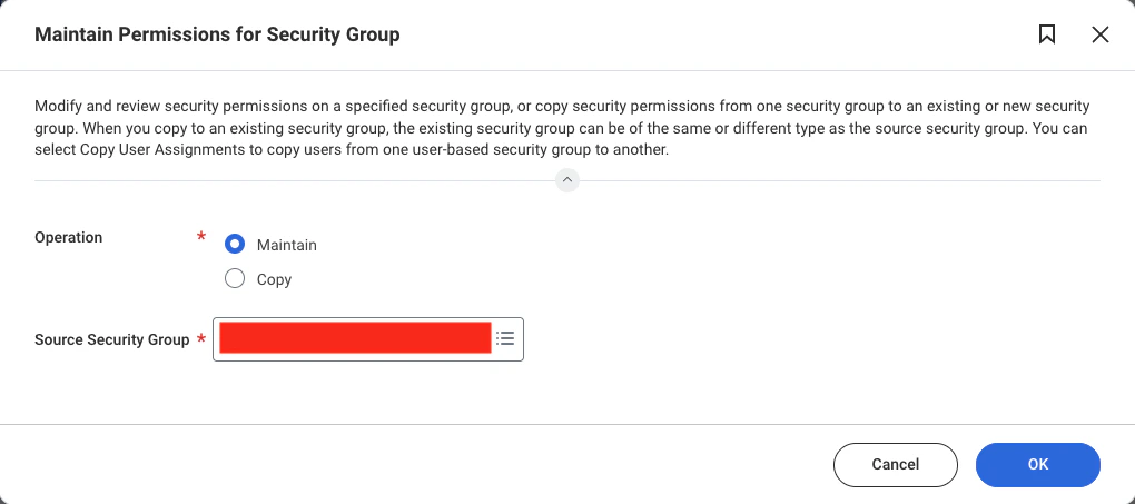Select Created Security Group