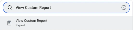 Search for View Custom Report