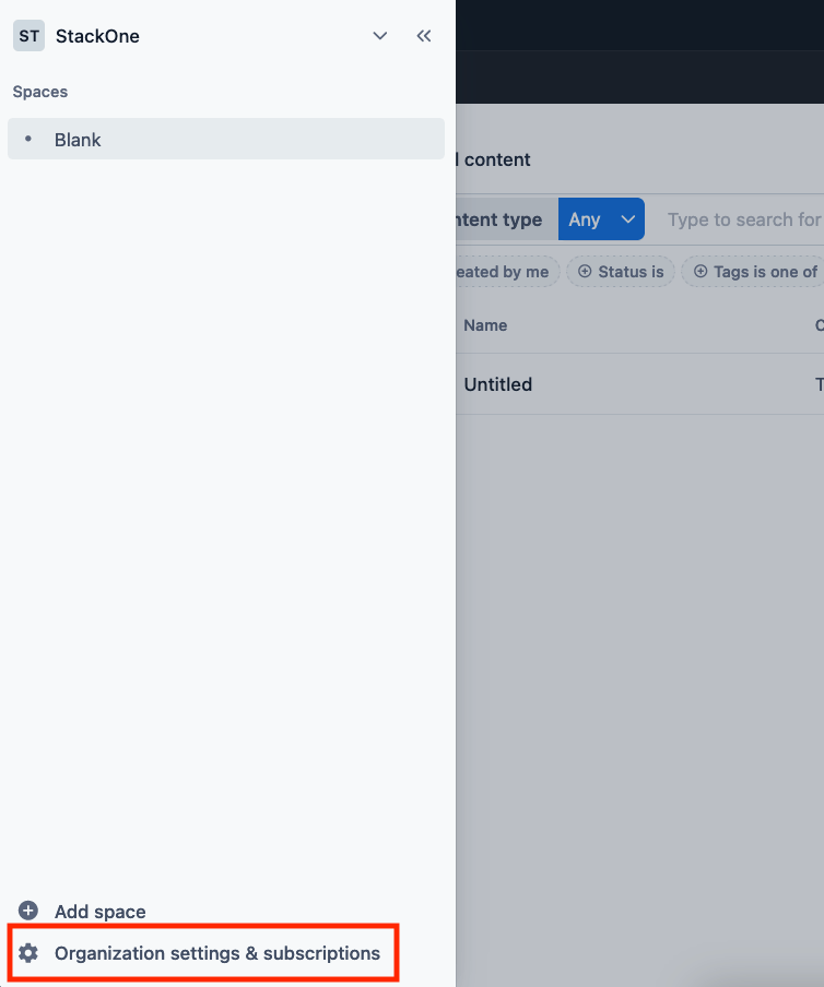 Organization Settings