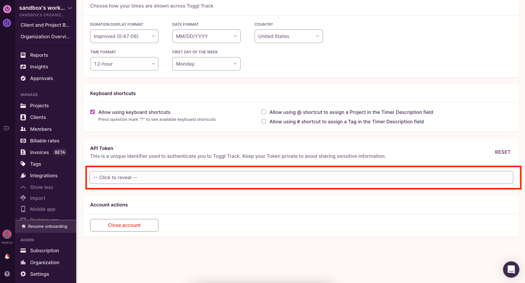API Token