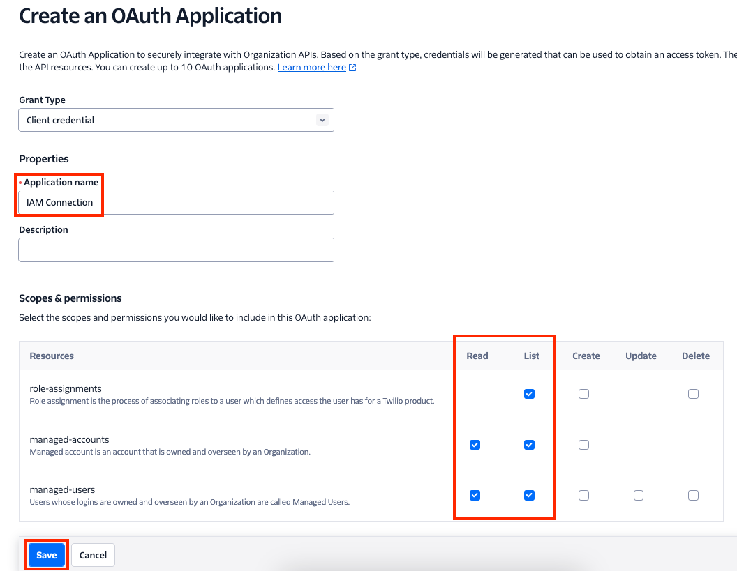 Select App Grant Type