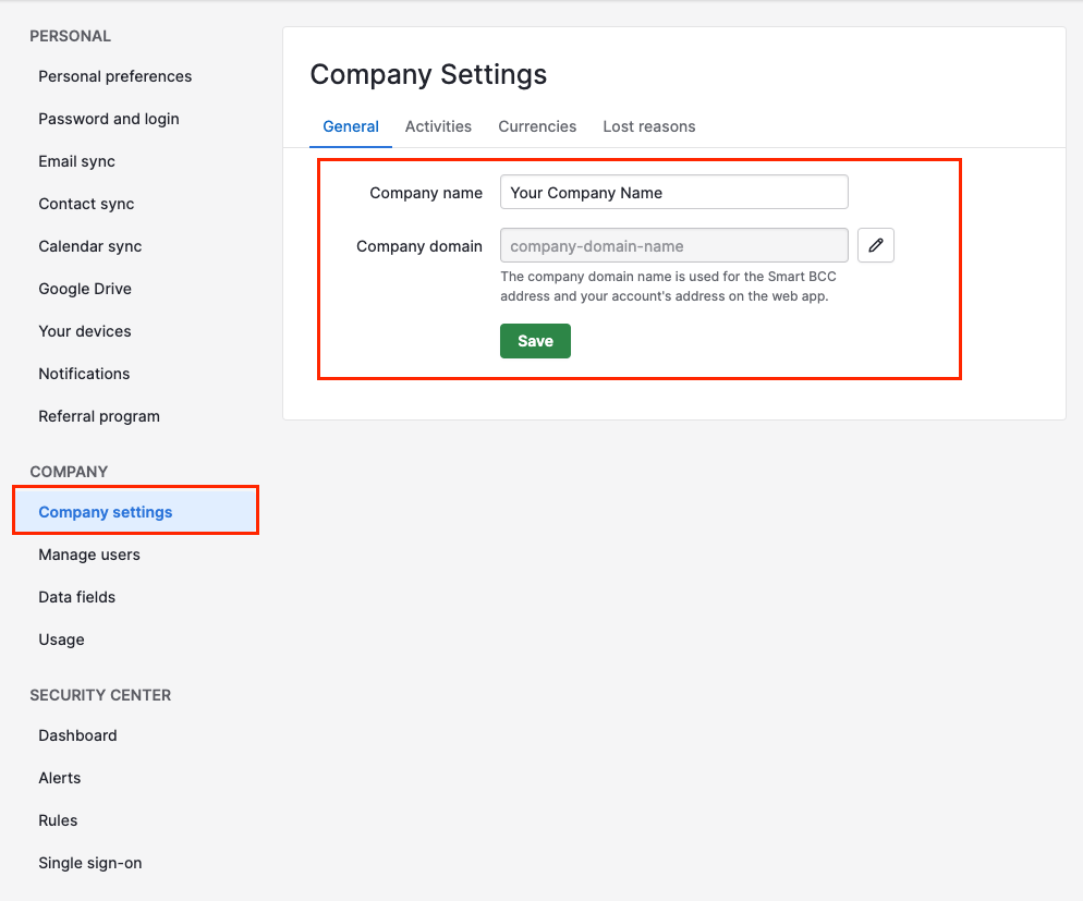 Company details