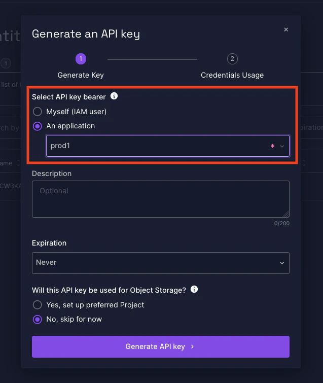 API Key Details