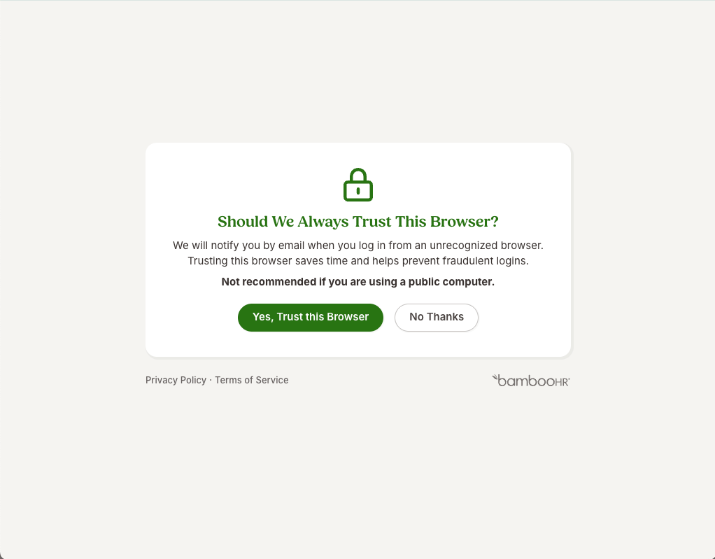 Trust this Browser