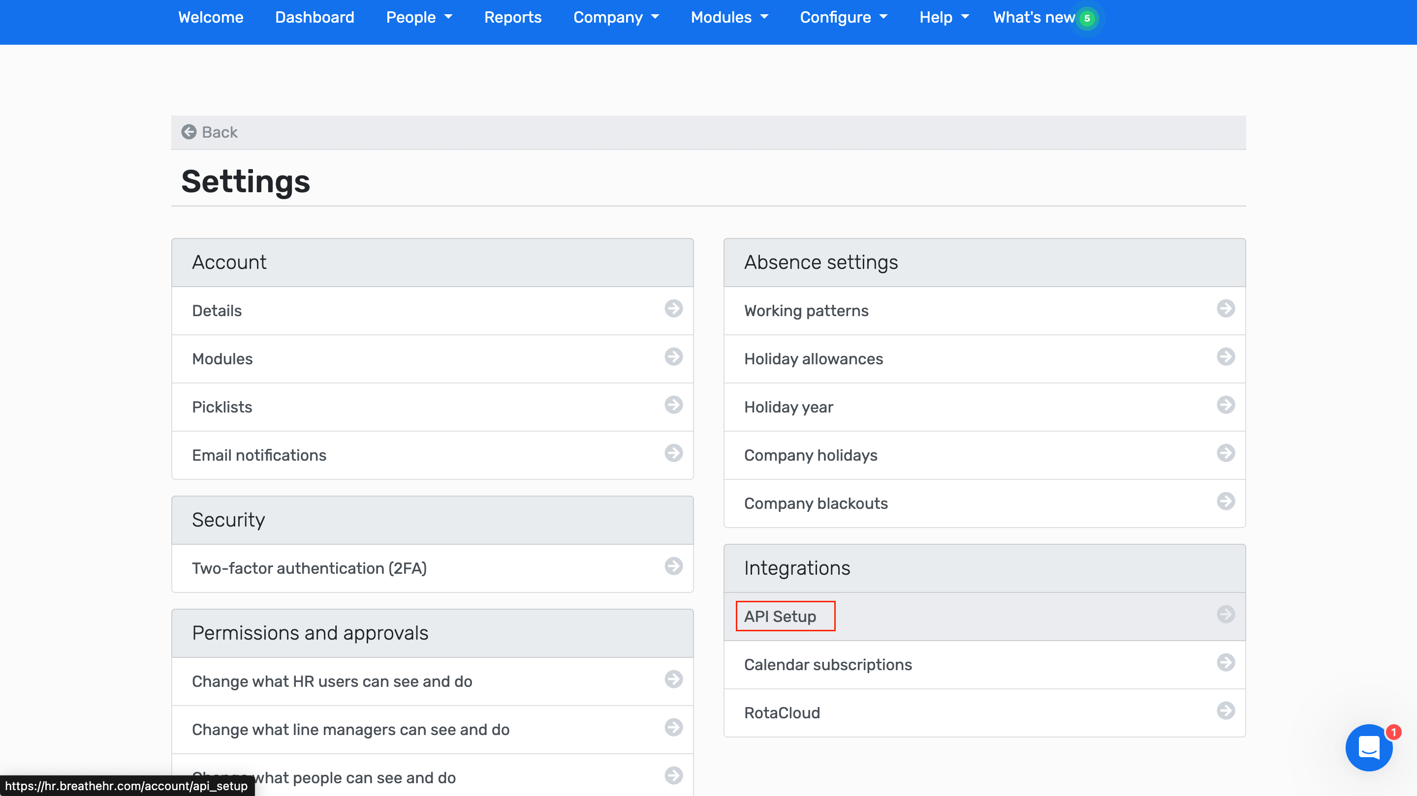 API Setup