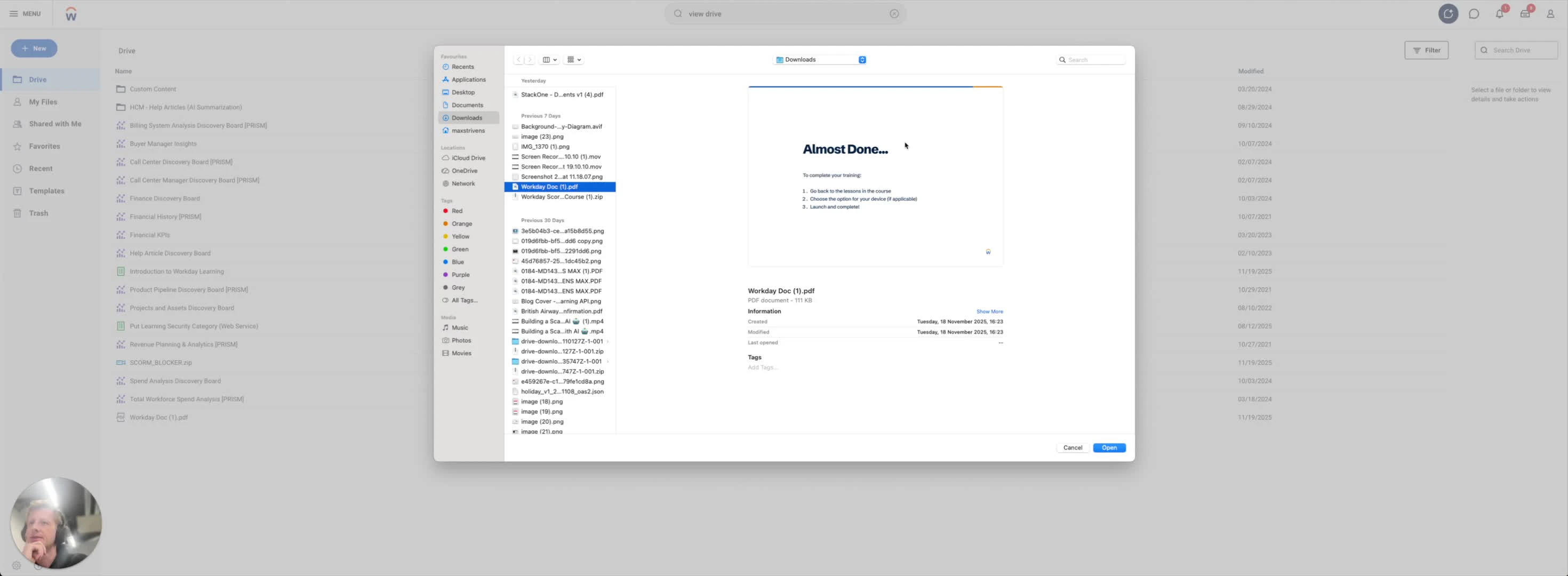 Selecting the File to Upload