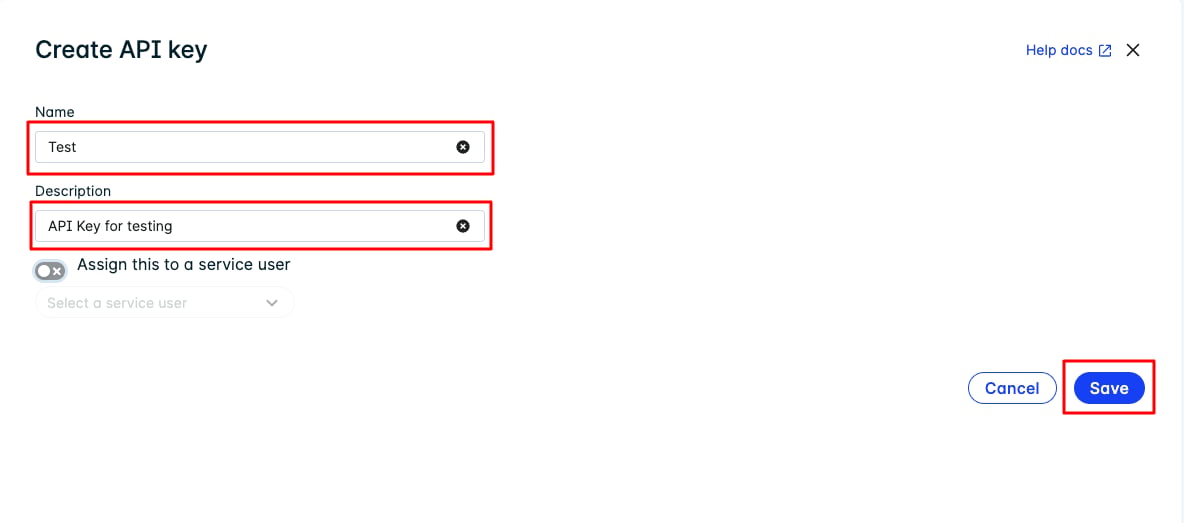 API Key Details