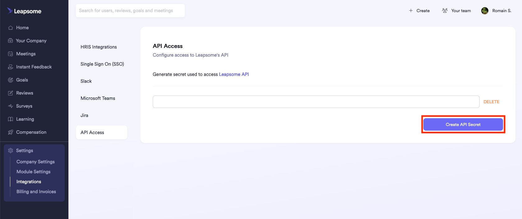 API Secret