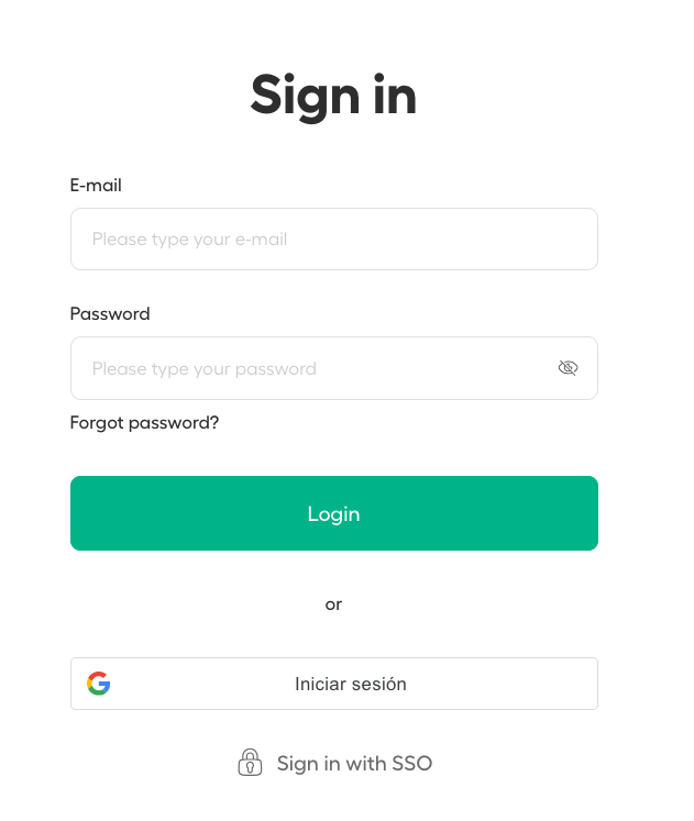 Log in