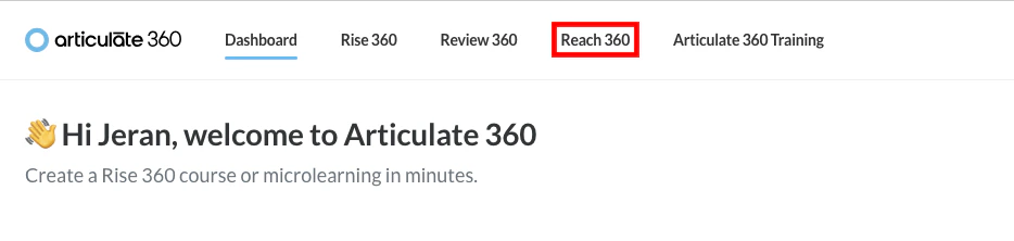 Navigate to Reach 360