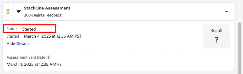 Edit/View Assessment/Background check Status ID