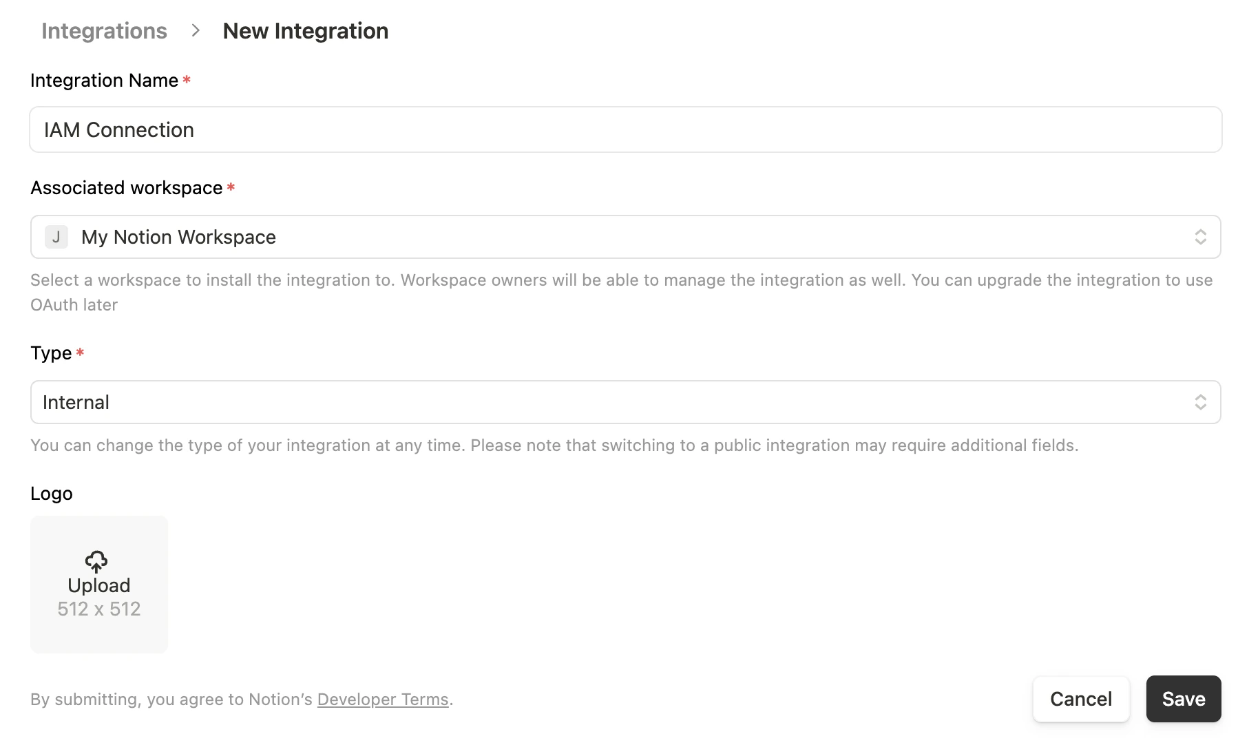 Create a new API Key