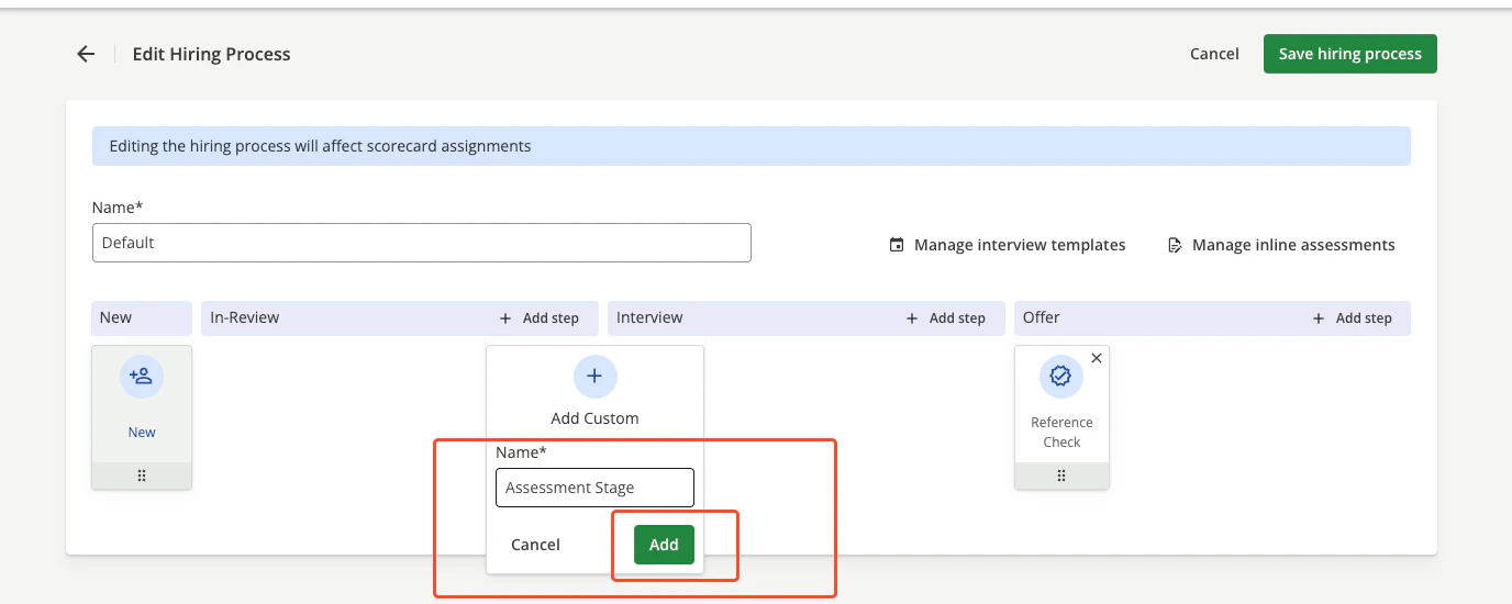 Skills Test Step Added
