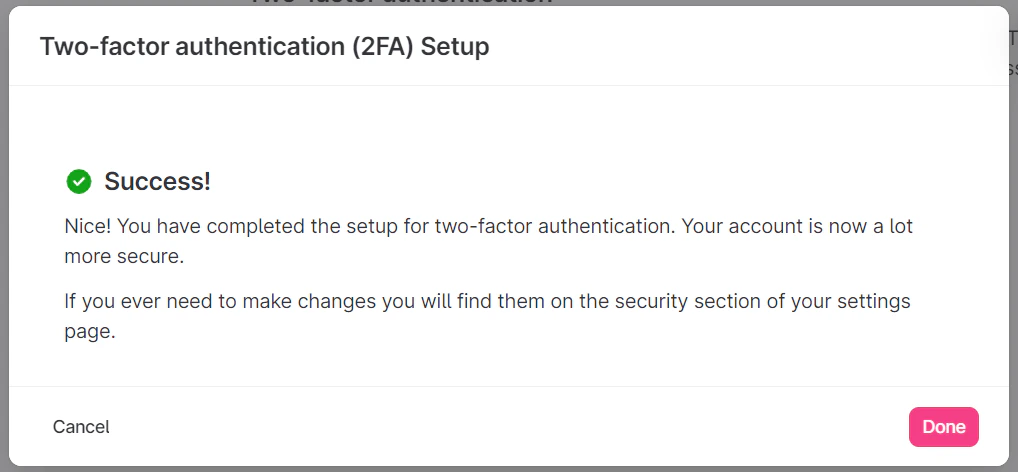 Authentication Complete