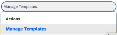 Search Manage Templates