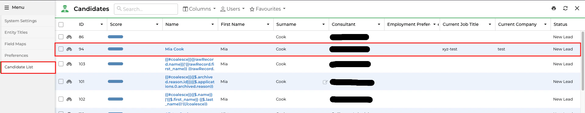 Maintain Assessment Status