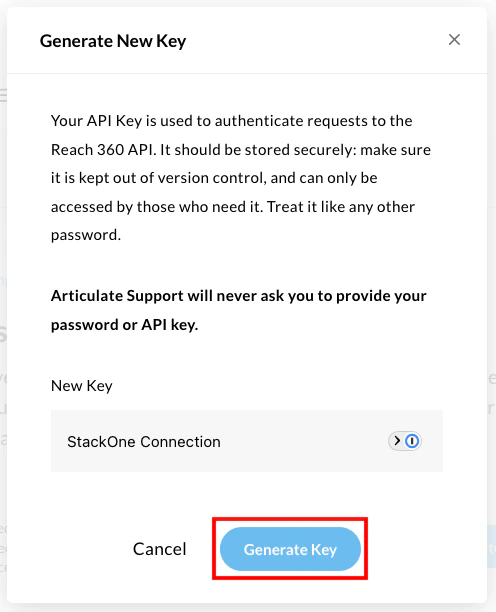 Enter API Key Details