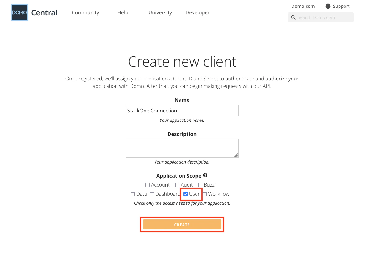 Create Client