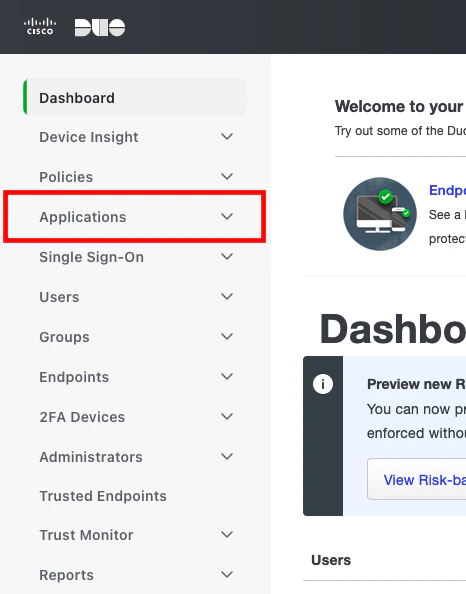 Duo Admin Applications