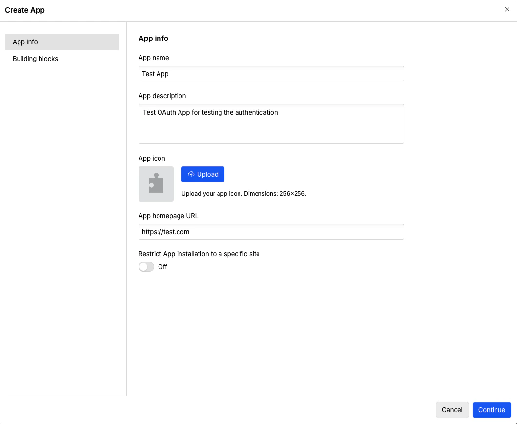 Enter Application Details