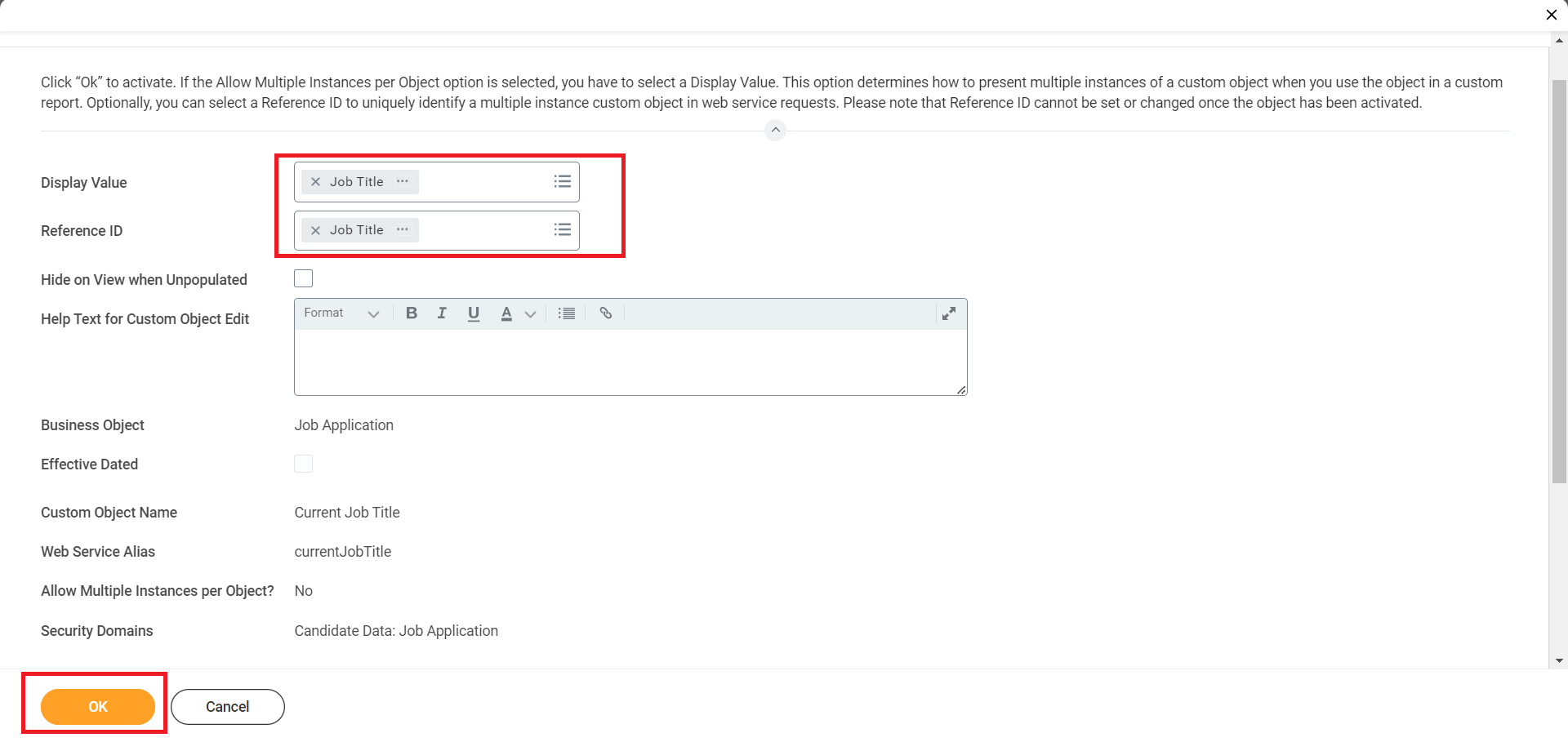 Configure Field Selection
