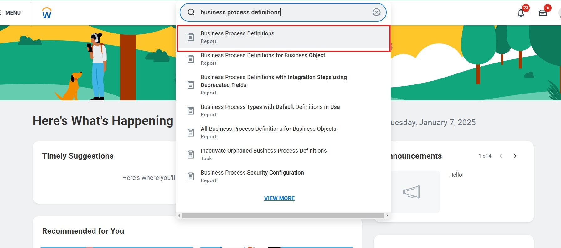 Search Business Process Definitions