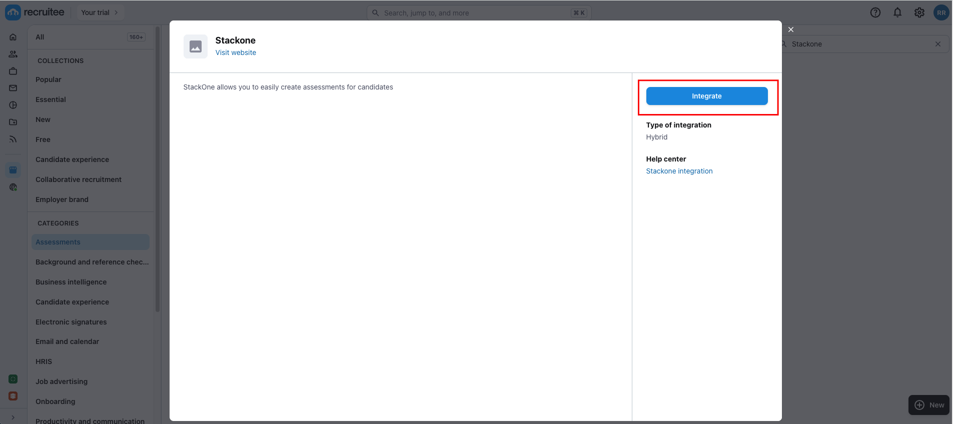 Edit/View Assessment/Background check Status ID