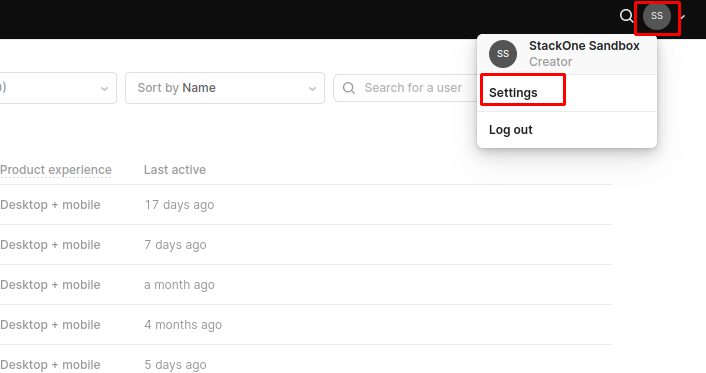 Navigate to API Keys