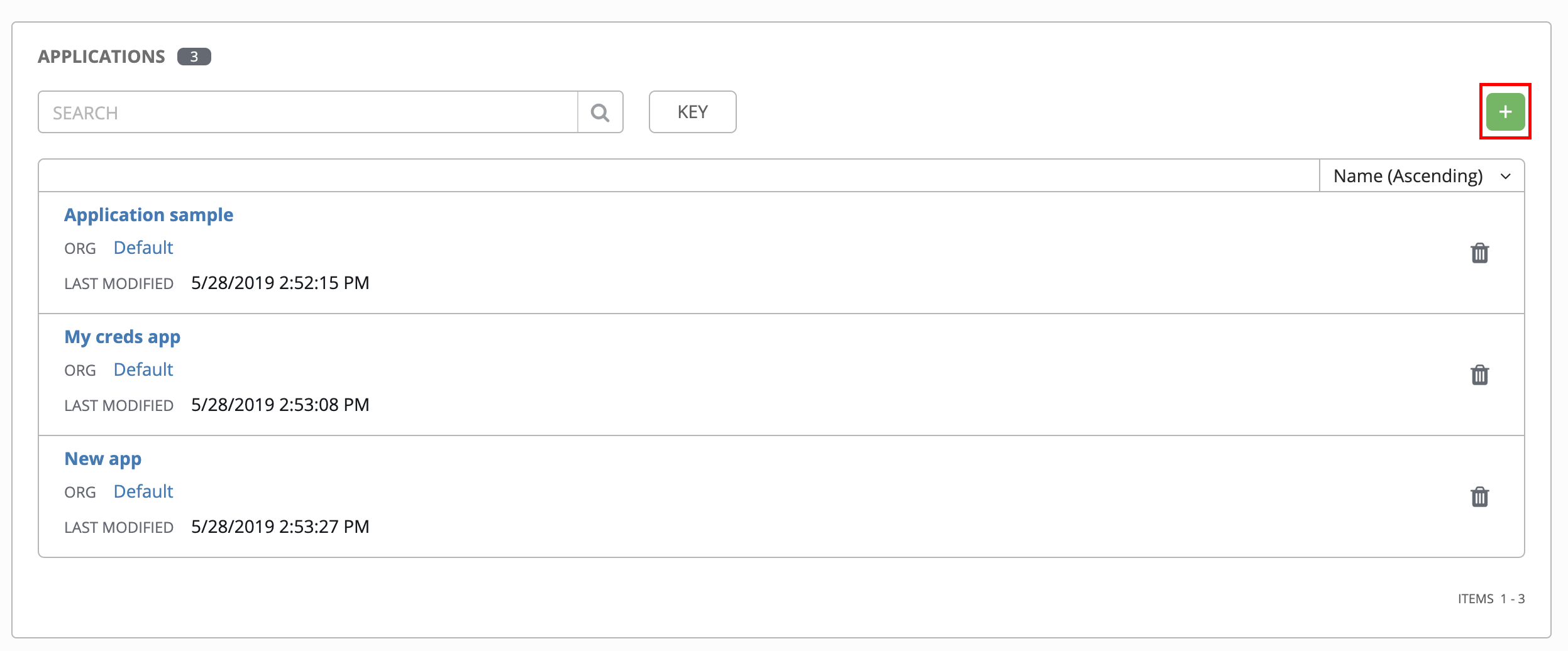 Create New Application