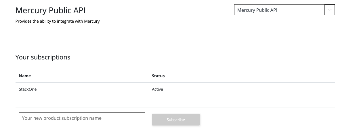 Navigate to Subscription Keys