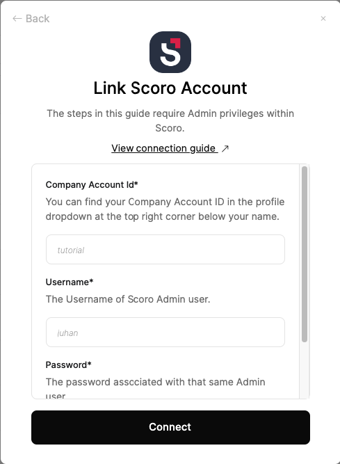 Integration connections