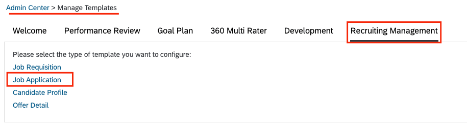 Search Manage Templates