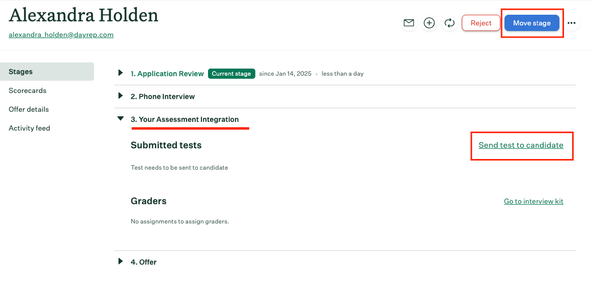 Candidate Profile Page