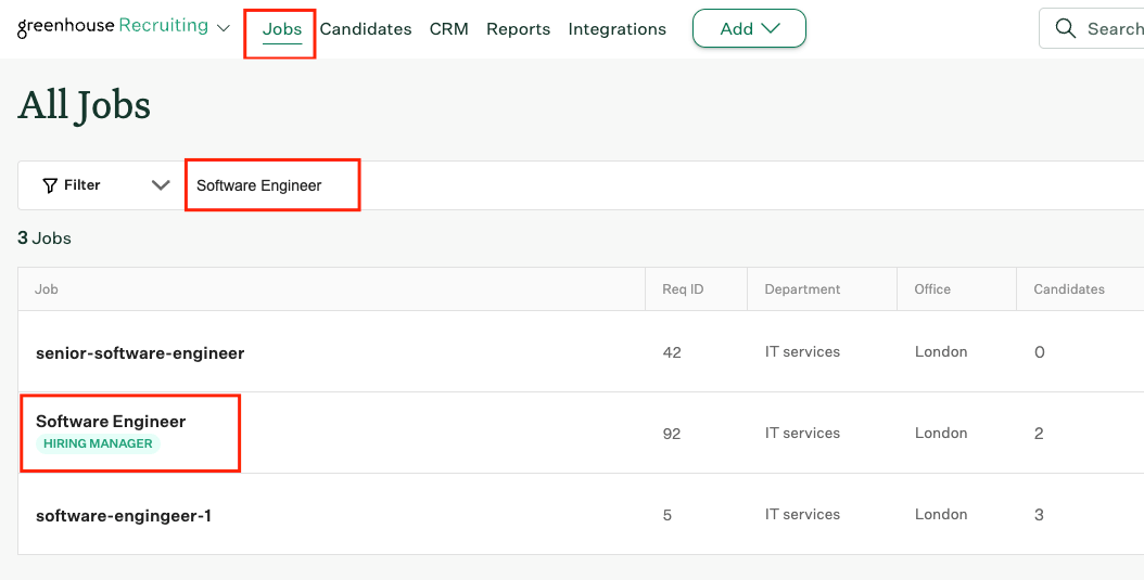 Go to Job Page
