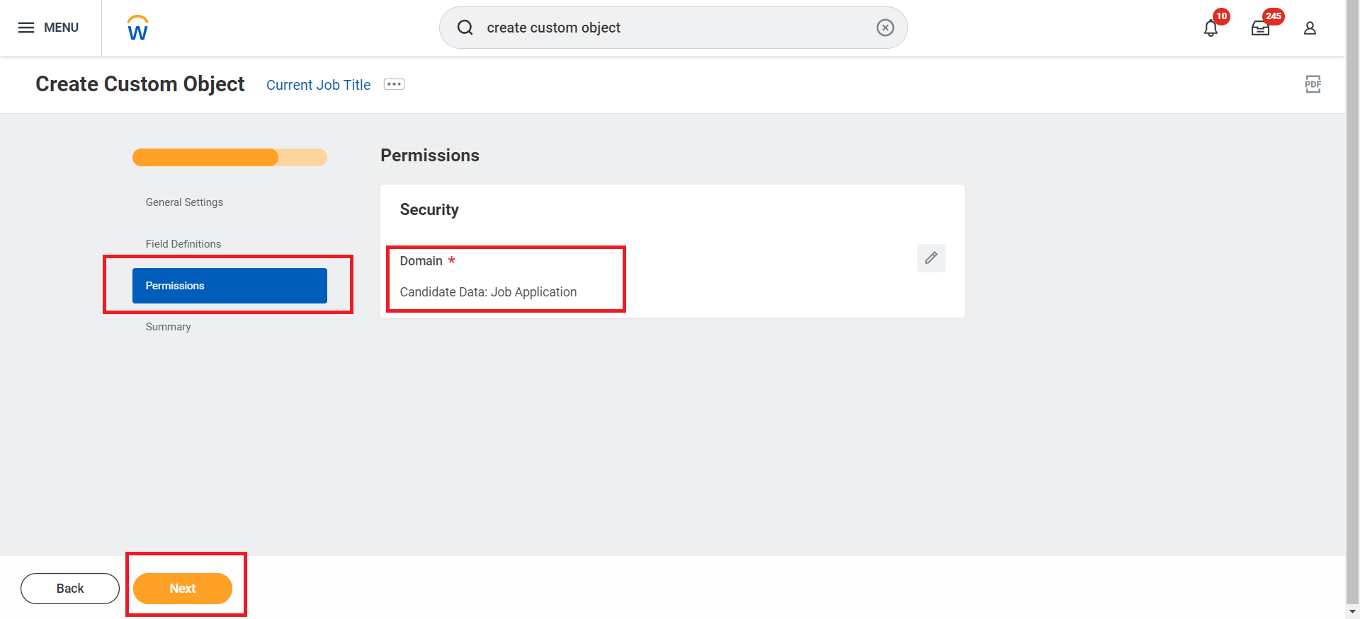 Select Permission