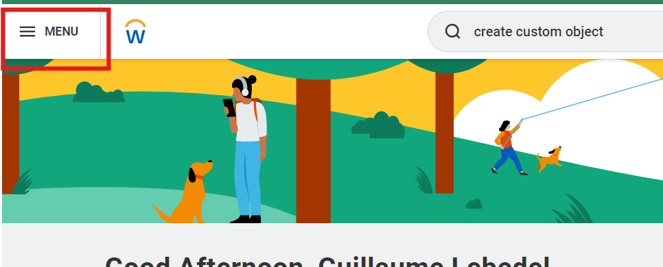 Click on Menu