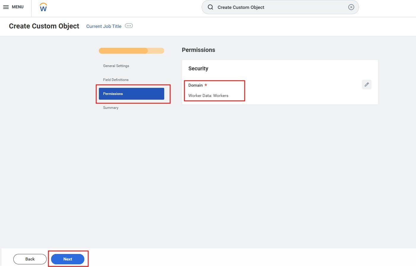 Select Permission