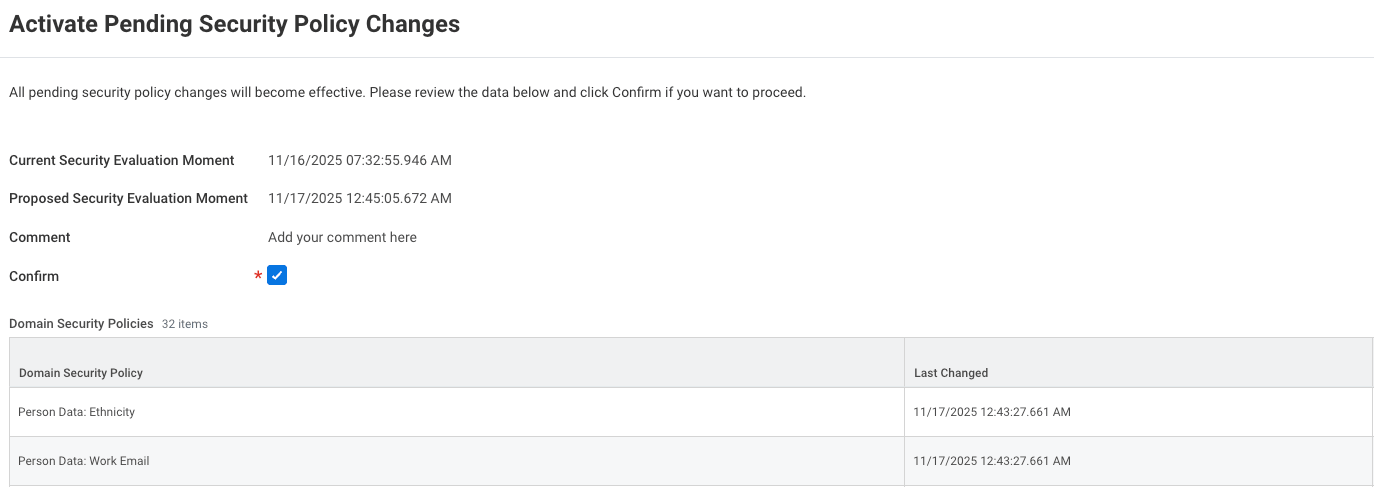 Confirm Permissions