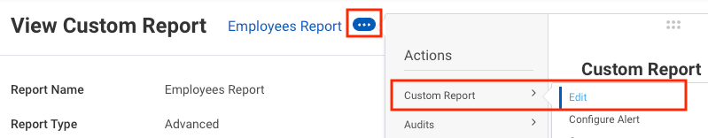 Edit Report