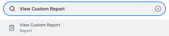 Search View Custom Report