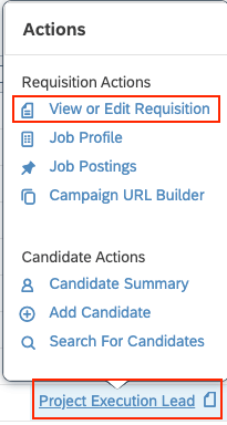 Go to Actions menu