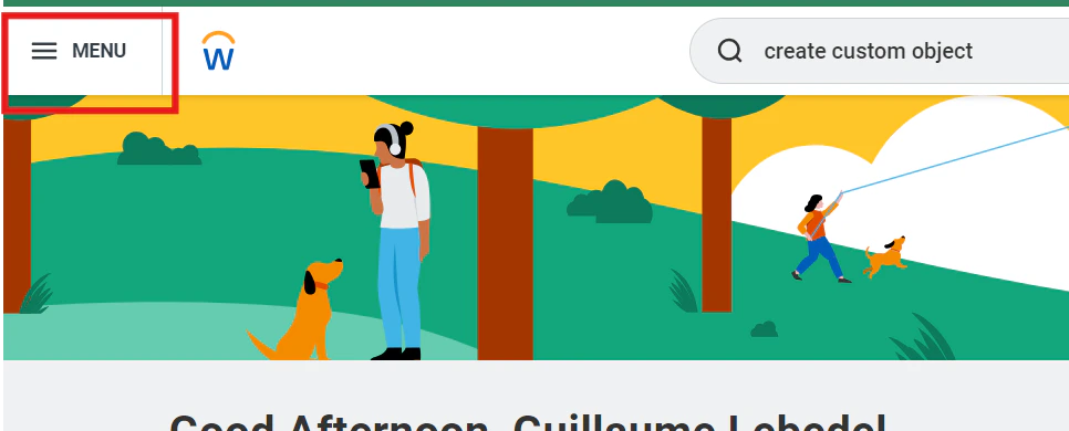 Click on Menu