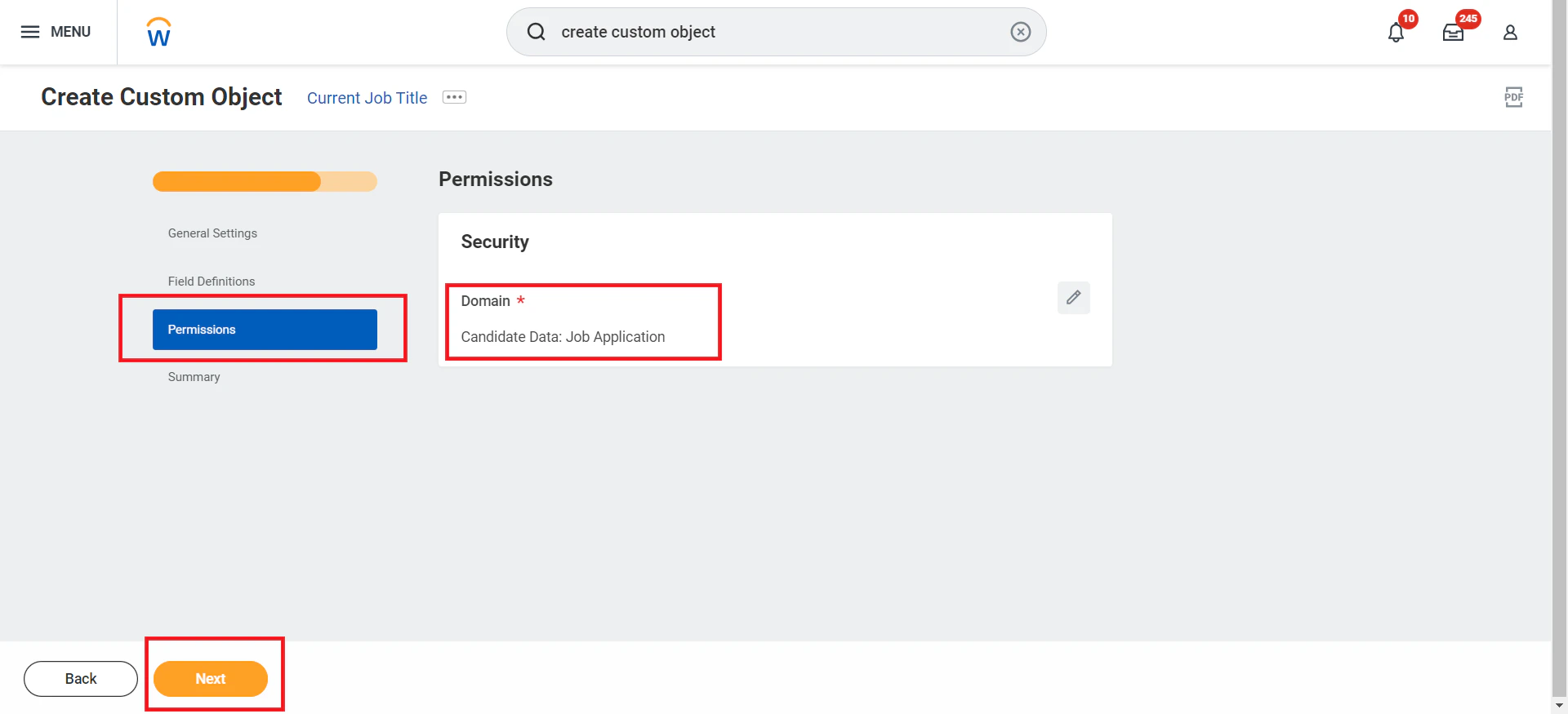 Select Permission