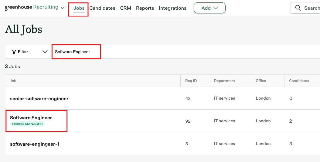 Go to Job Page