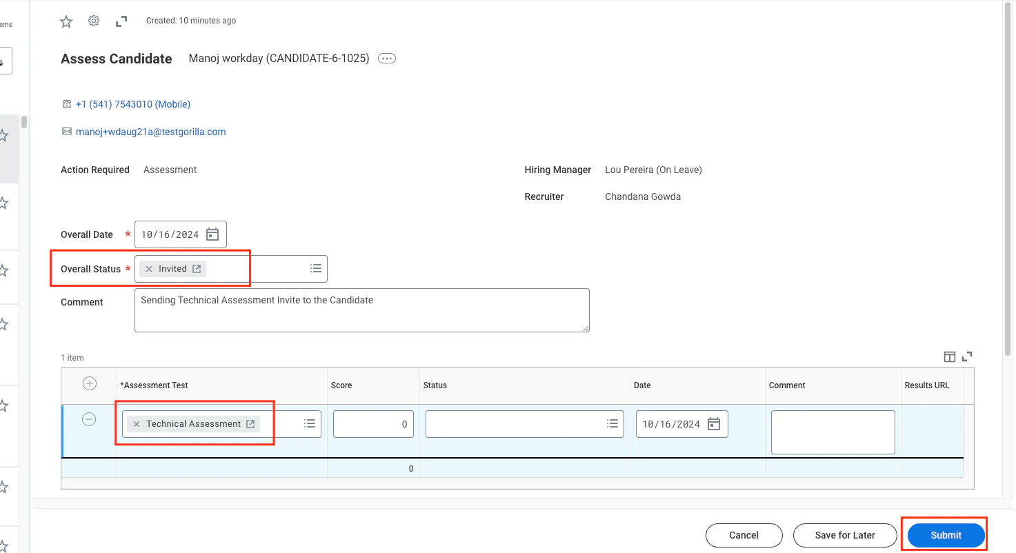 Assessment Form