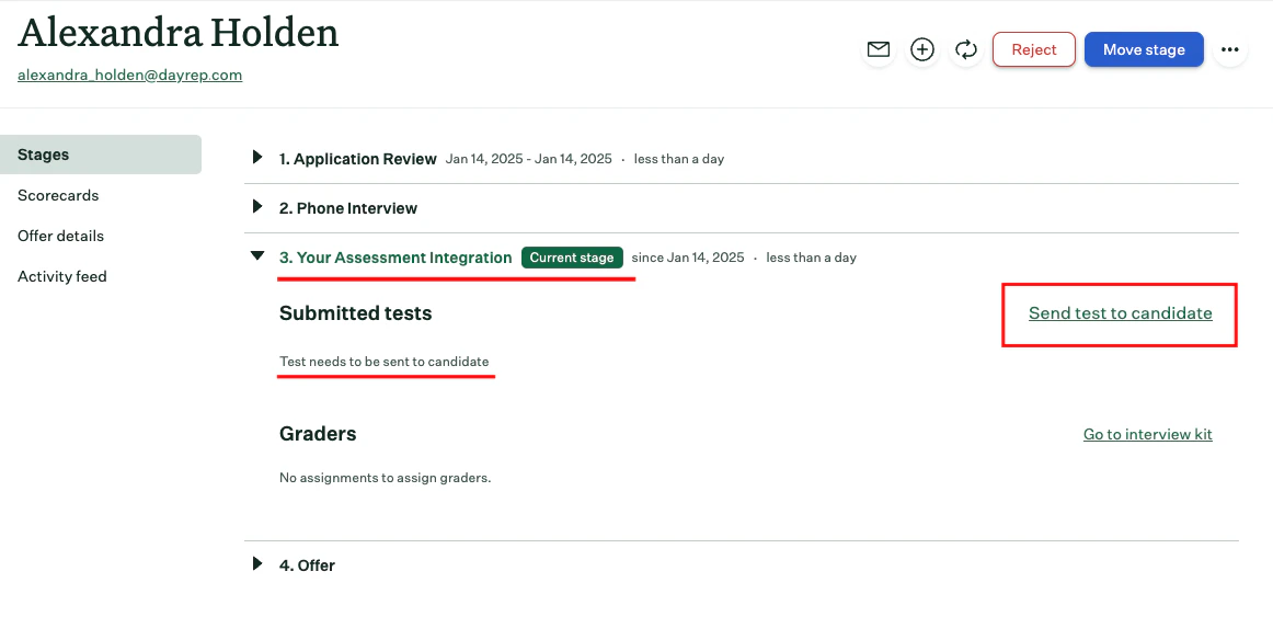 Add New Candidate within the Job