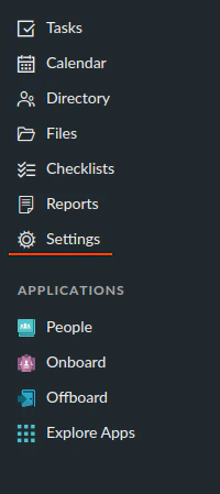 Settings Tab